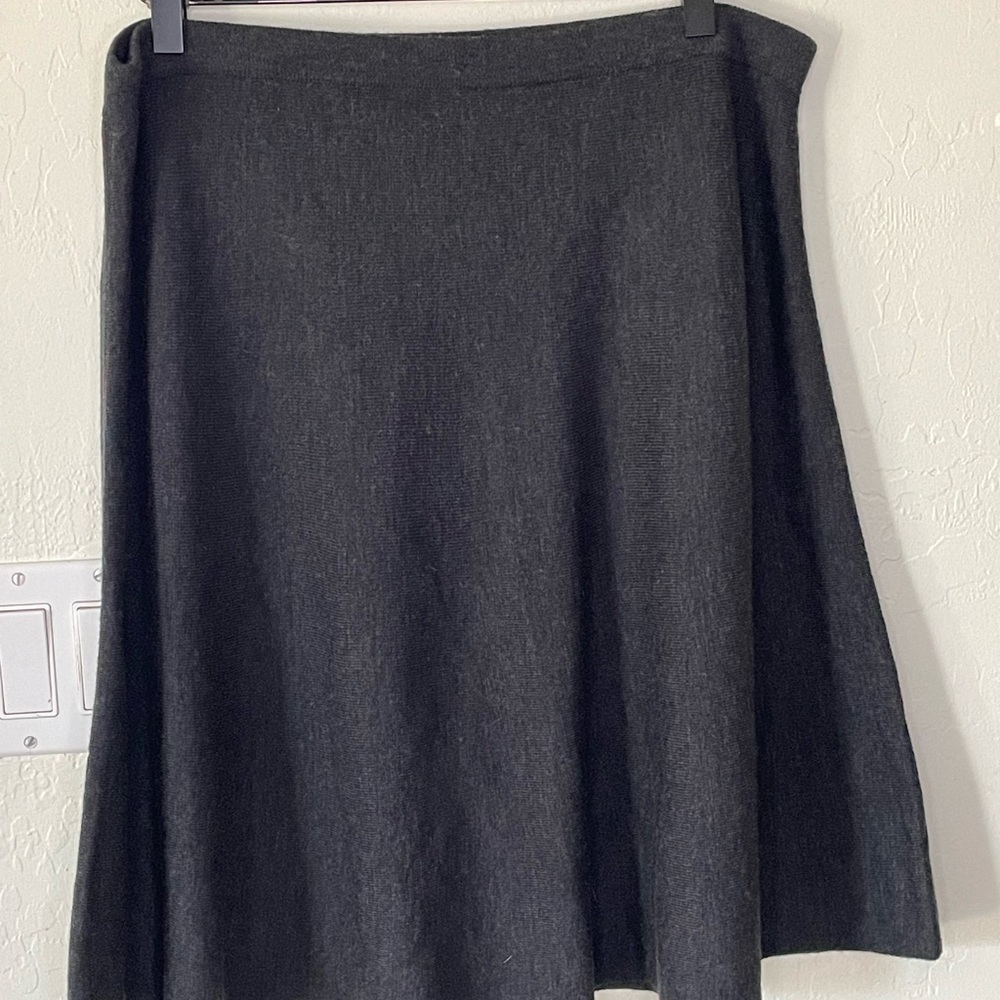Eileen Fisher Dark Gray A-Line Skirt